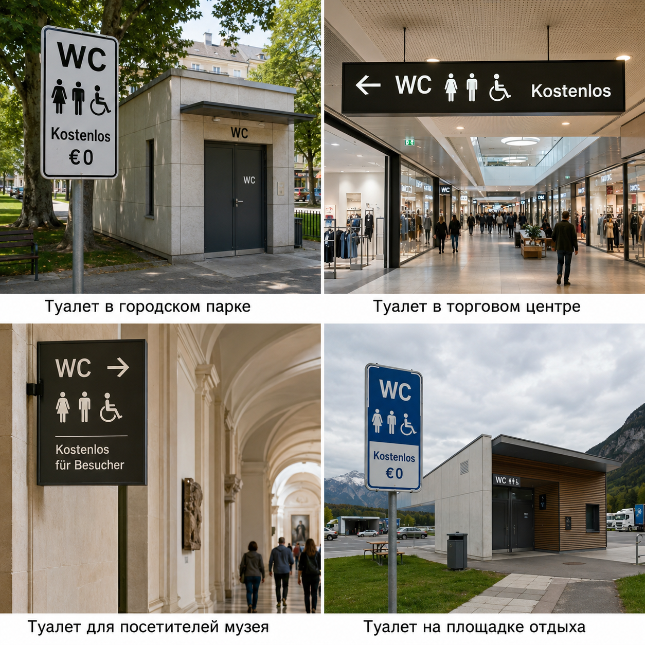 Бесплатные туалеты