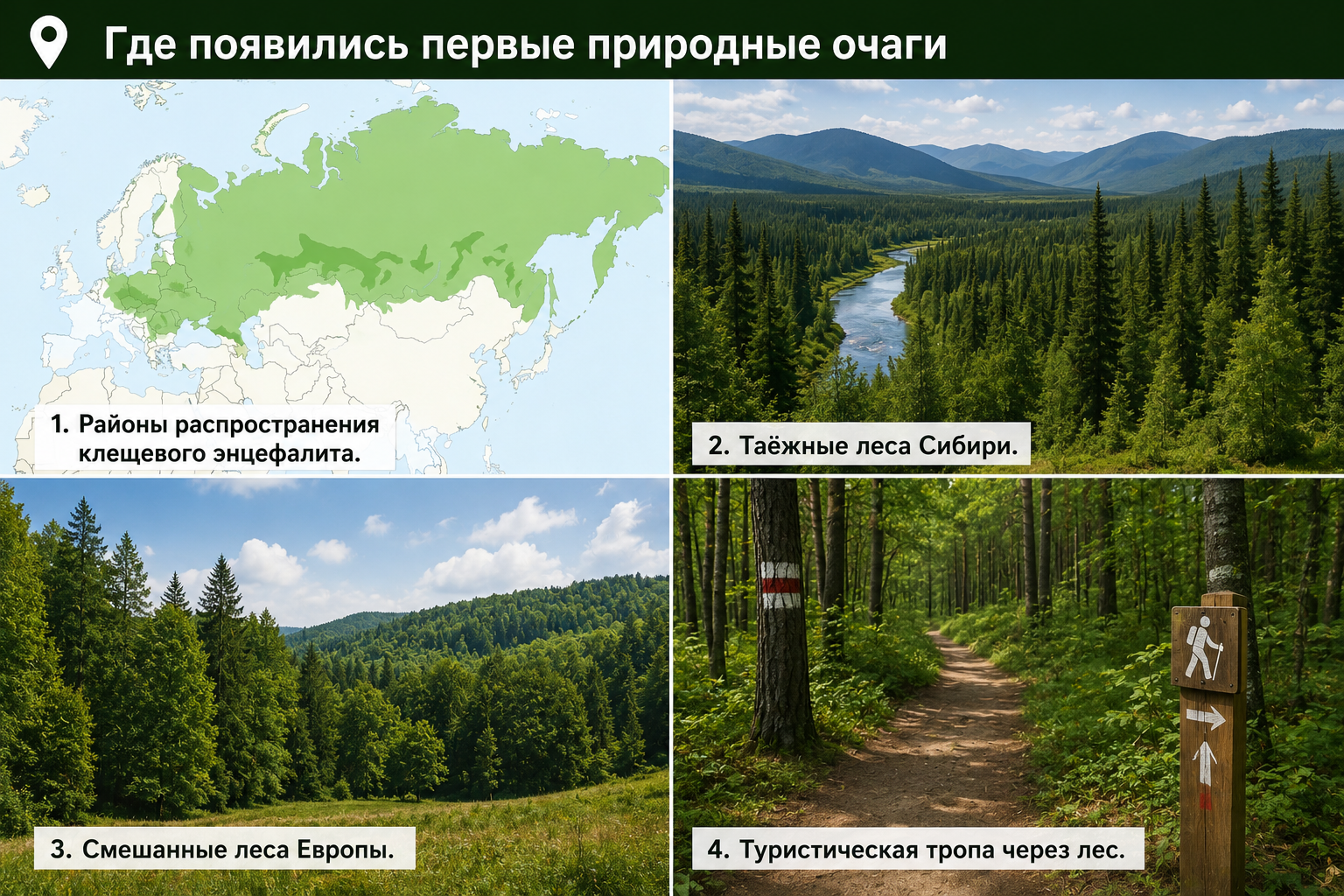 Природные очаги клещевого энцефалита: география распространения и лесные зоны