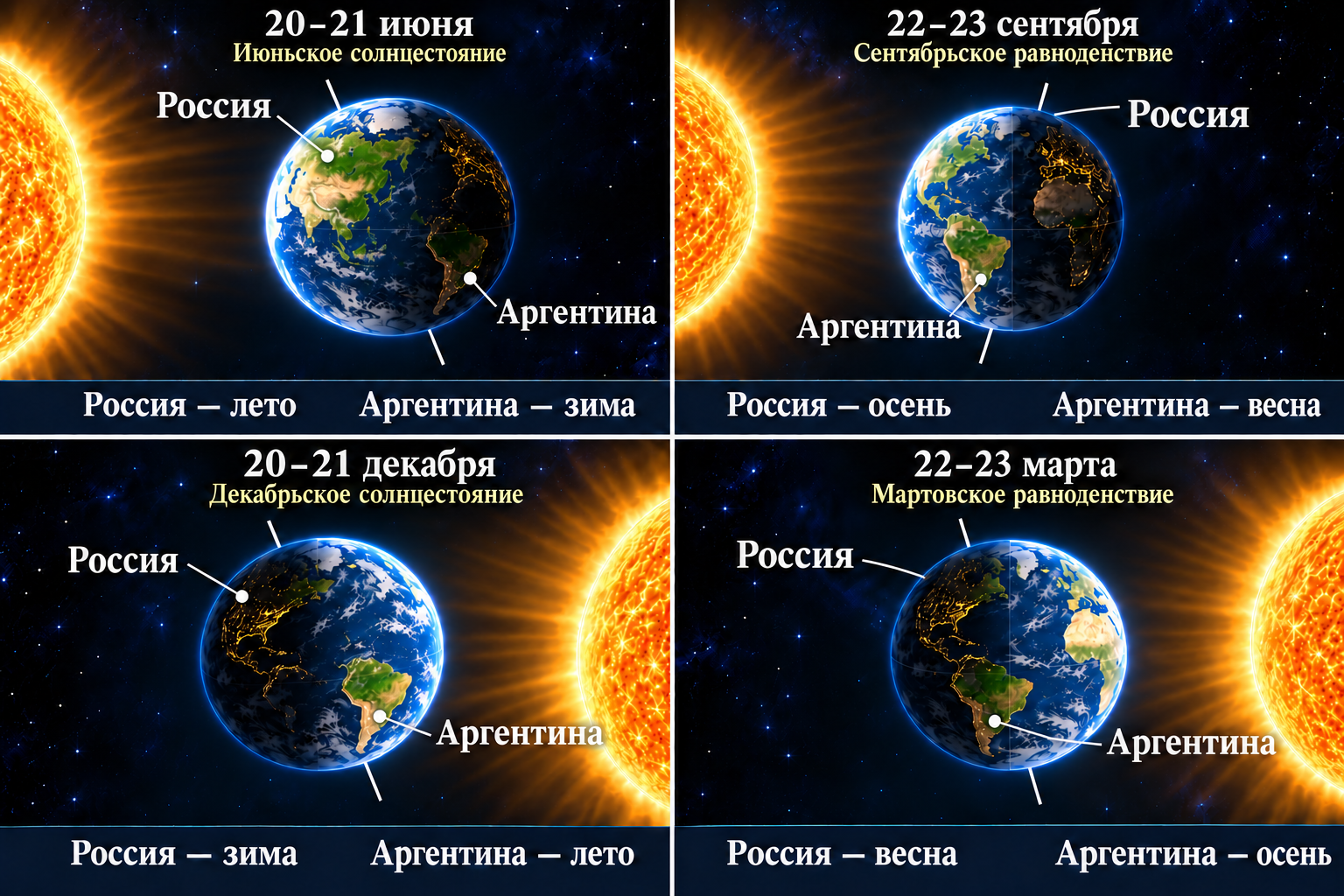 Противоположные сезоны