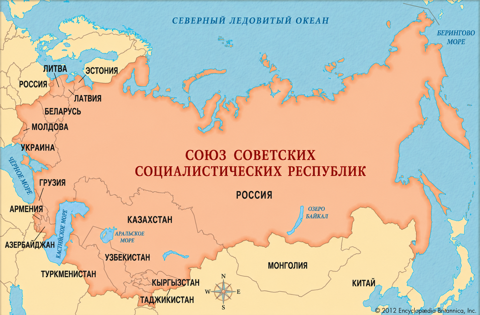 Карта СССР
