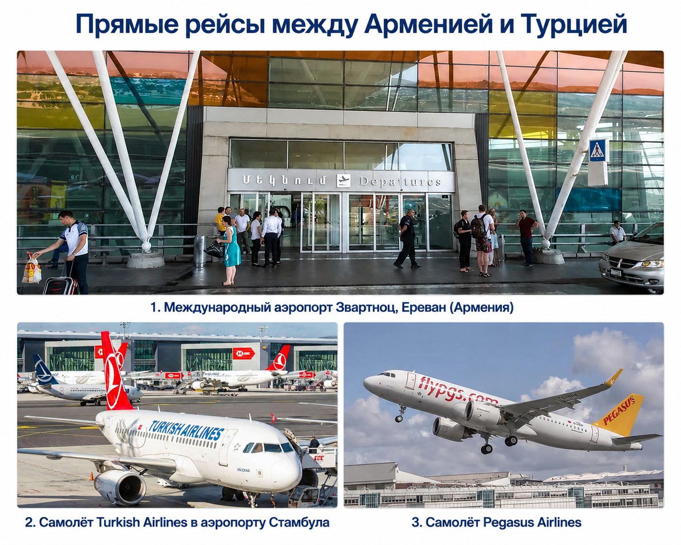 Турецкие авиаперевозчики между Турцией и Арменией