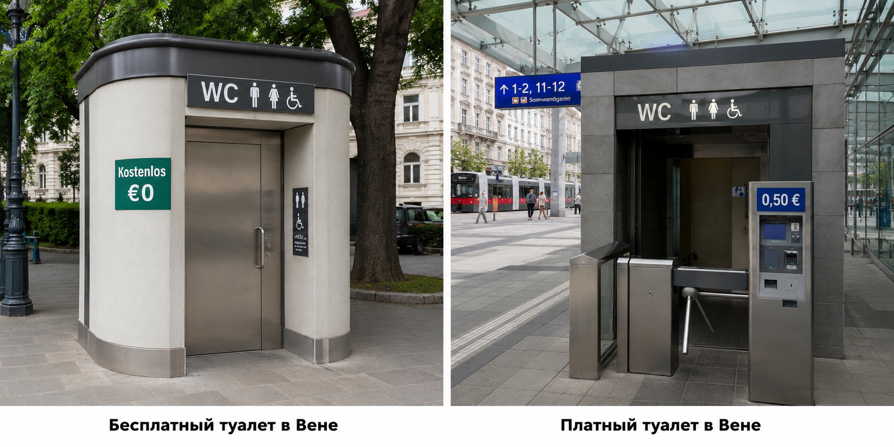 Общественные туалеты в Вене