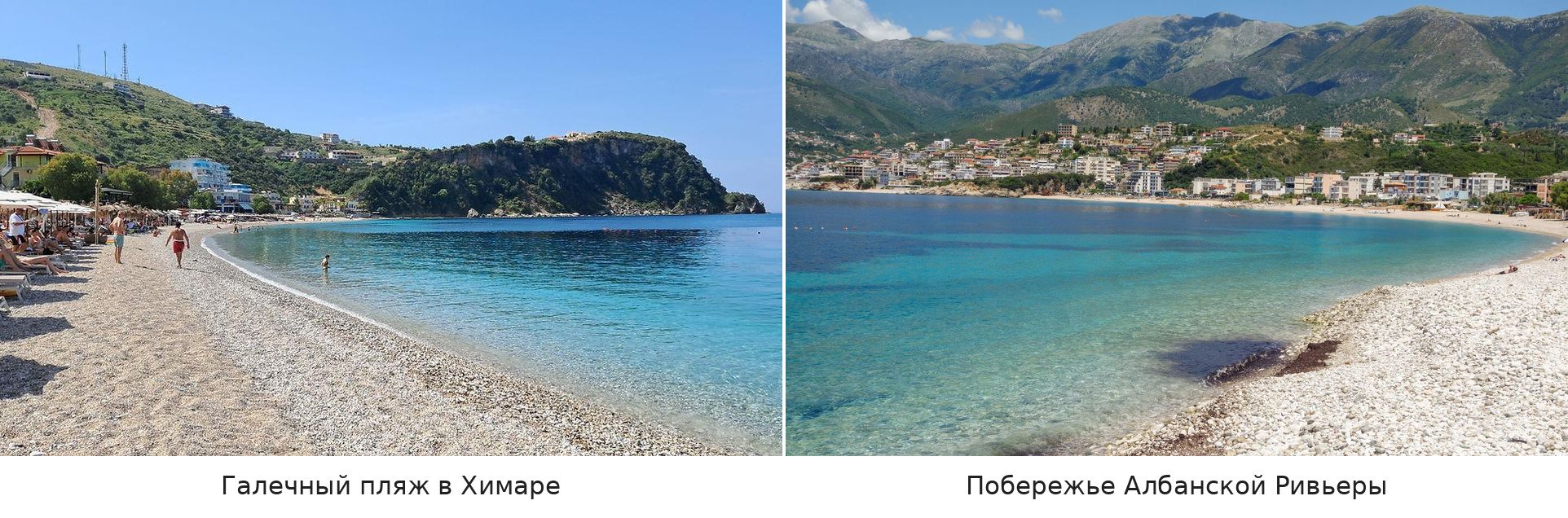 Галечные пляжи Албании