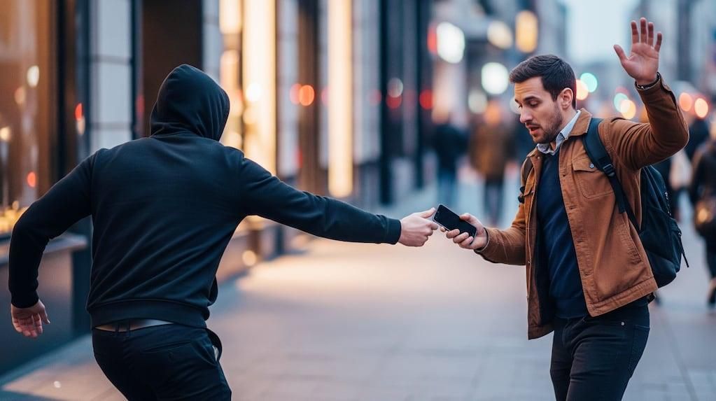 Передача смартфона нападающему