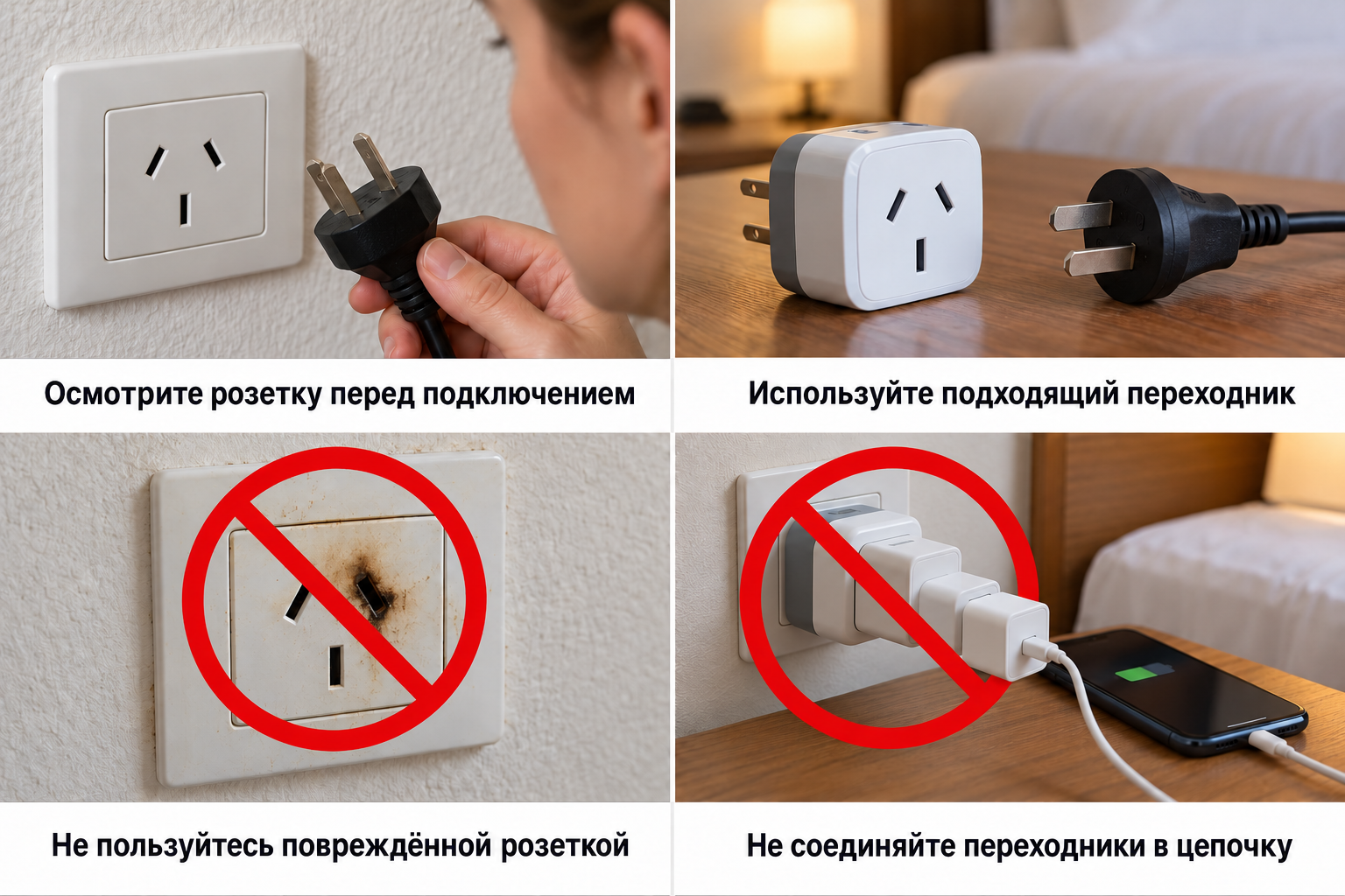 Безопасное использование розеток и переходников в Аргентине
