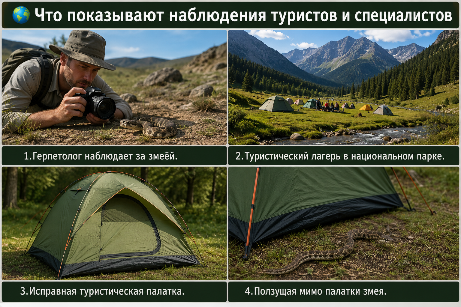 Практические наблюдения в местах отдыха туристов