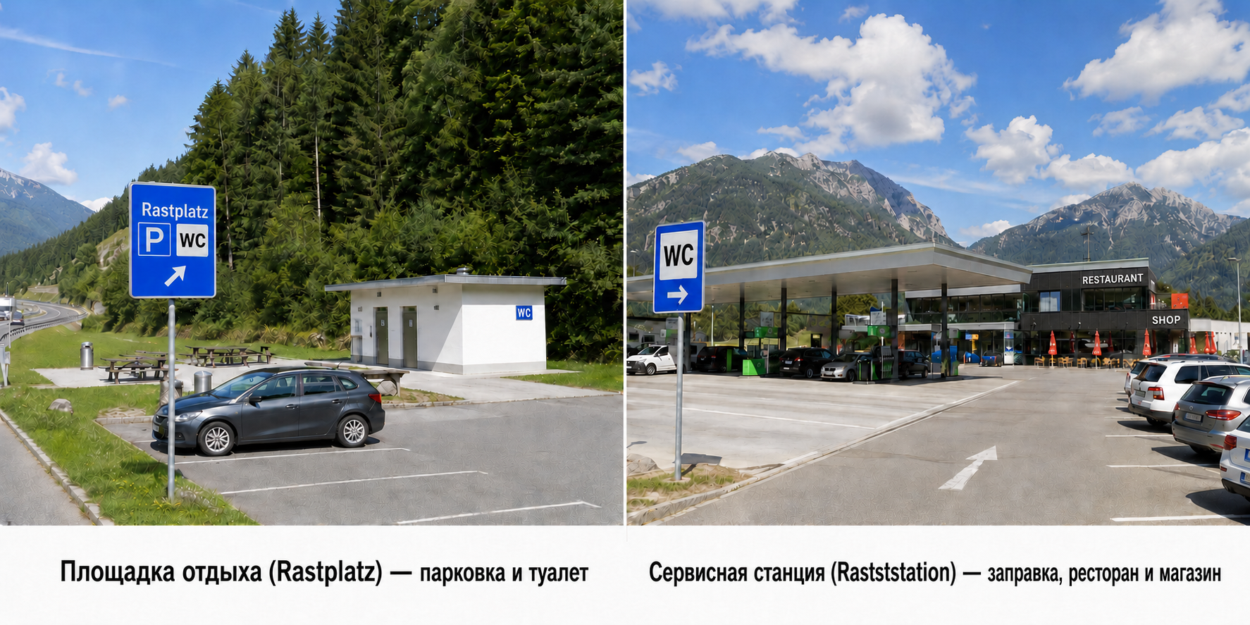 Автобанные туалеты