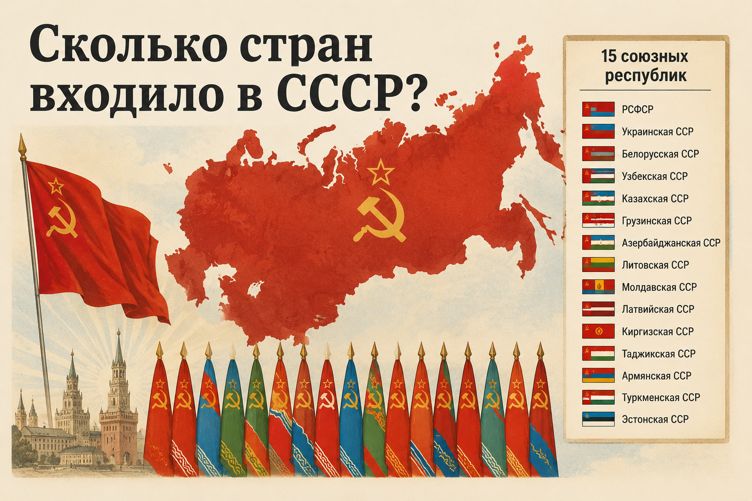 Сколько стран входило в СССР?