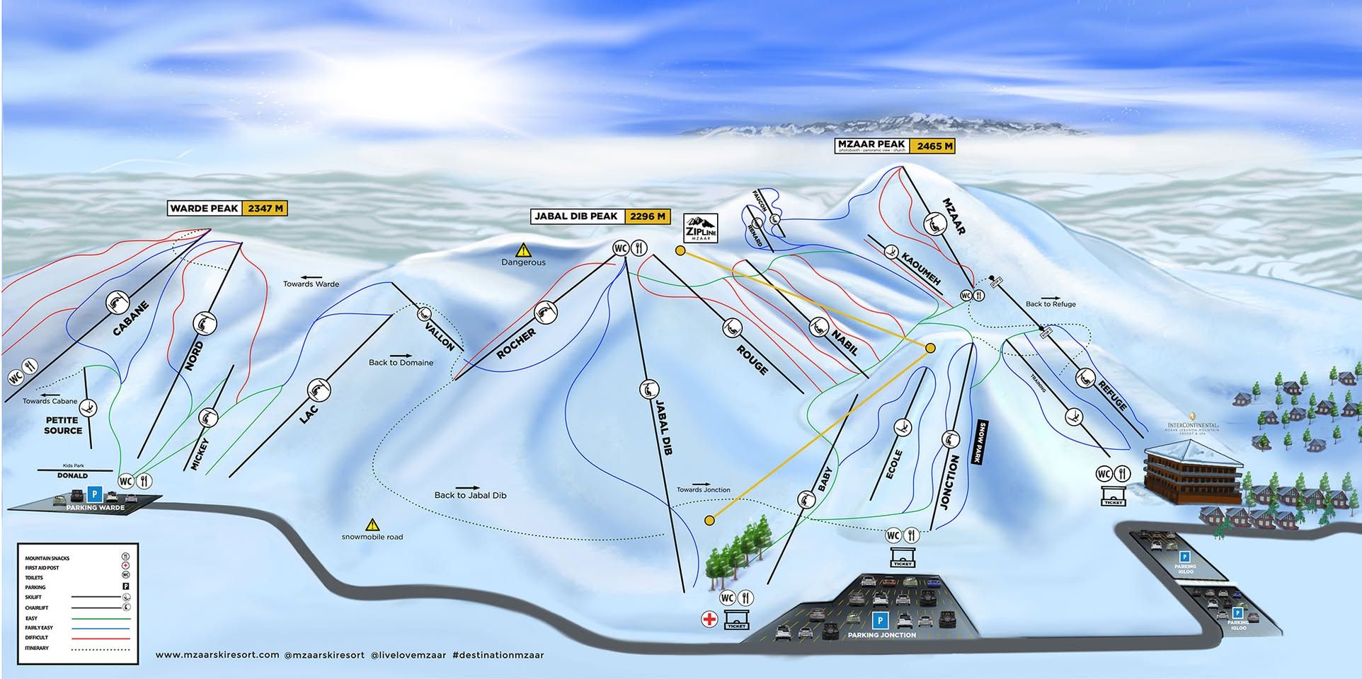 Карта Mzaar Kfardebian (Мзаар)