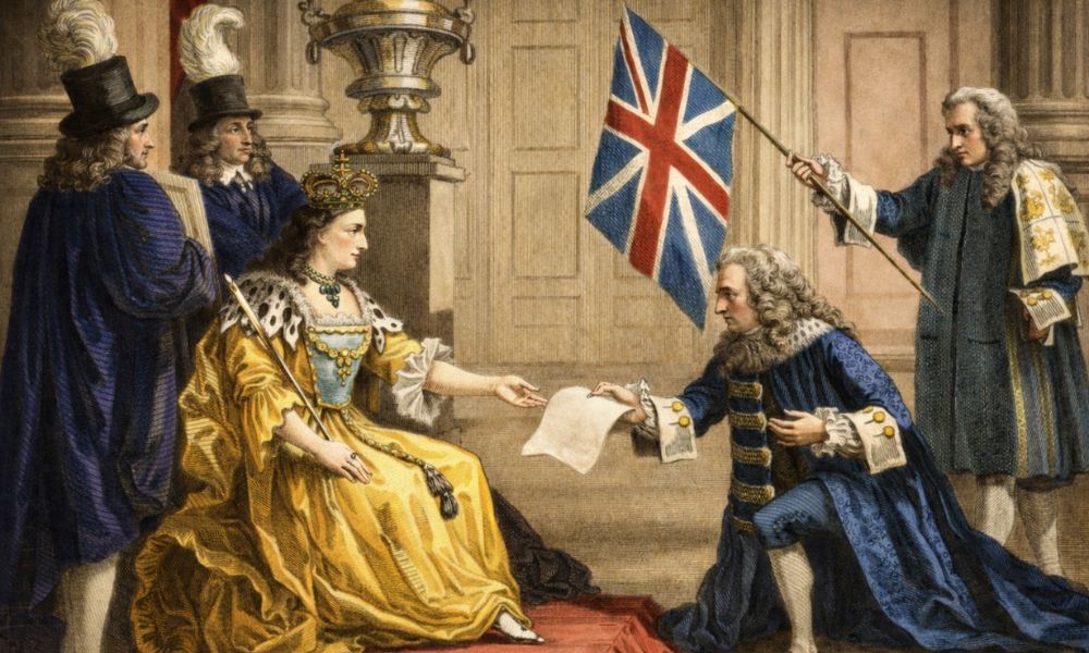Шотландия объединилась с Англией в 1707