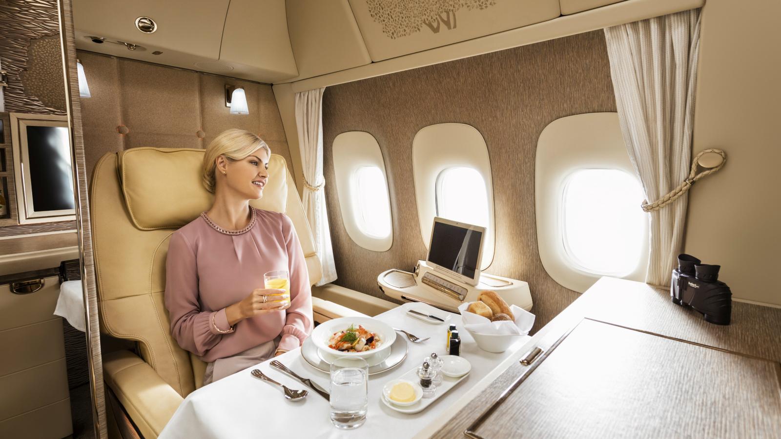 First Class в самолёте Emirates A380