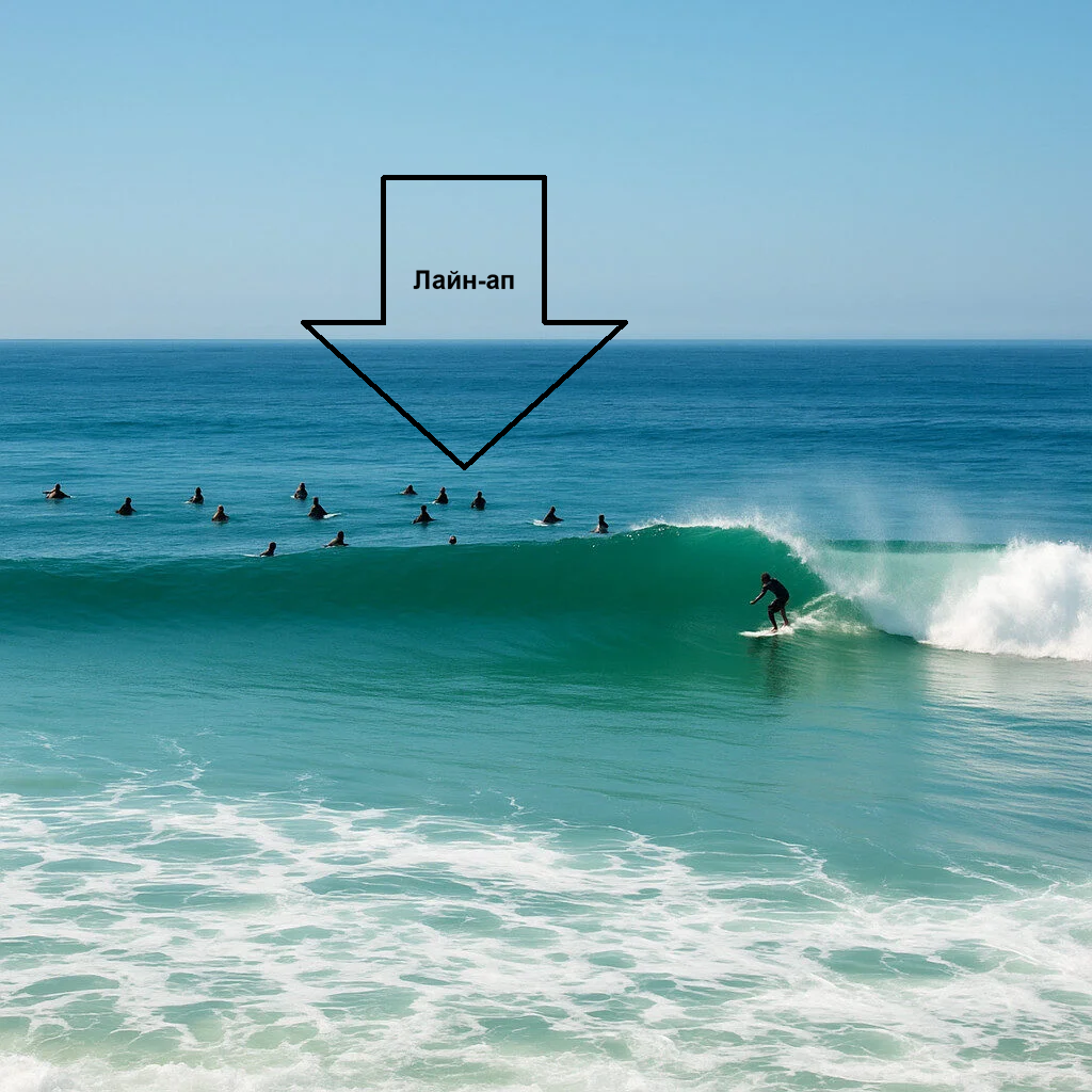 Лайнап (lineup) в сёрфинге