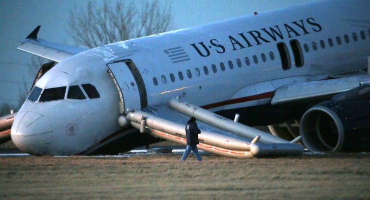 Самолёт US Airways потерпел крушение в США
