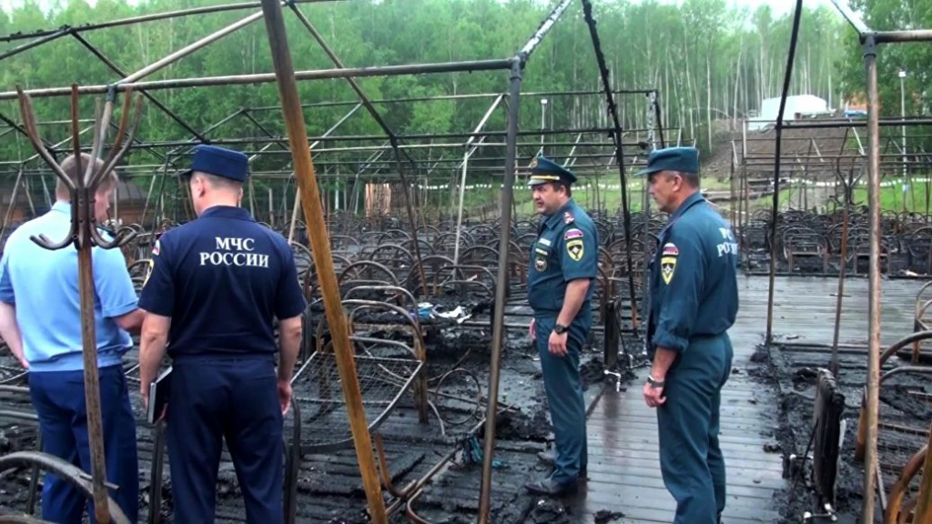 В результате пожара в детском палаточном лагере Хабаровского края пострадали 7 детей