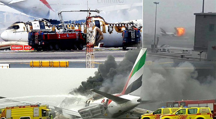 В Дубае при посадке загорелся самолет авиакомпании Emirates