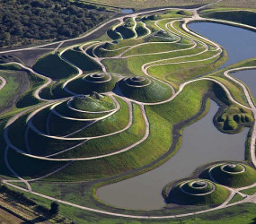 Сад космических размышлений в Шотландии