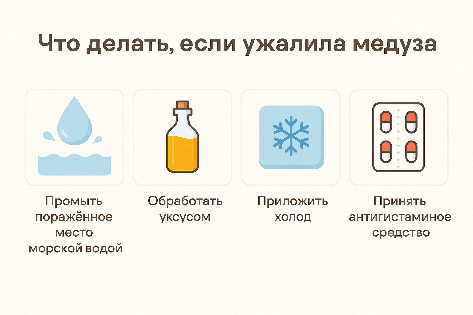 Что делать, если медуза ужалила